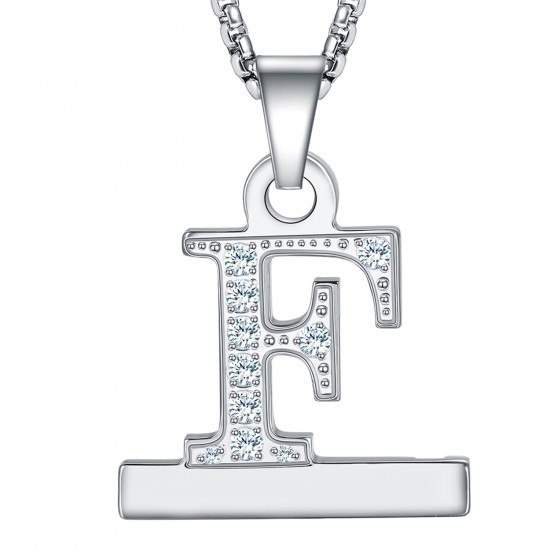 2 in 1 Alphabet Letter A-Z Necklace Pendant Connector for